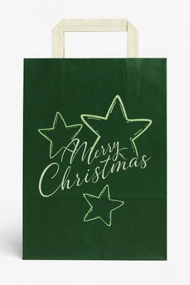 🎄 Weihnachtliche Geschenktasche – Merry Christmas – grün