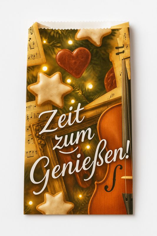 Faltenbeutel &quot;Zeit zum Genießen&quot;