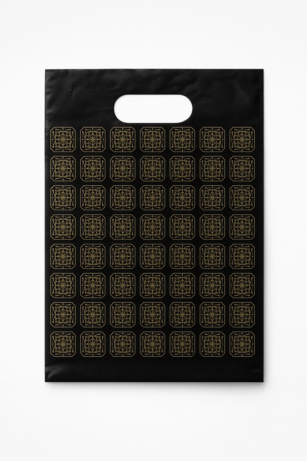 Tragetasche Braun/Gold Ornament