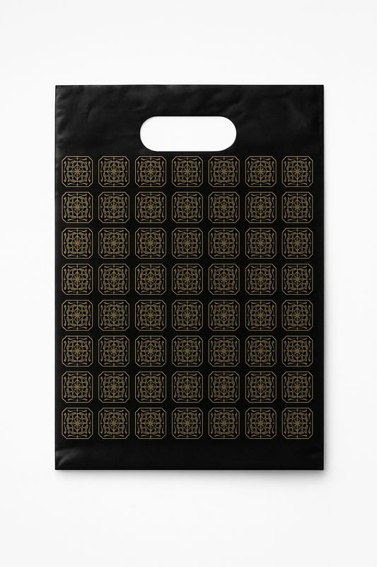 Tragetasche Braun/Gold Ornament
