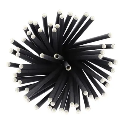 Shake-Halme aus Papier Ø 8 mm · 25 cm – schwarz