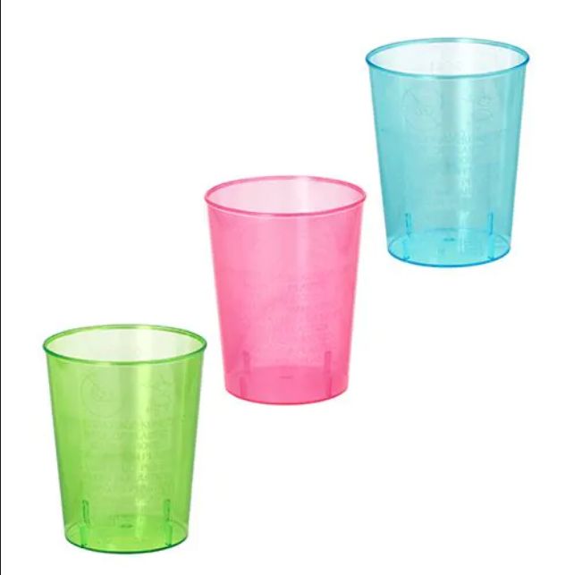Schnapsbecher, PS 4 cl Ø 4,2 cm · 5,2 cm farbig sortiert