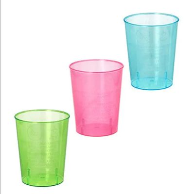 Schnapsbecher, PS 4 cl Ø 4,2 cm · 5,2 cm farbig sortiert