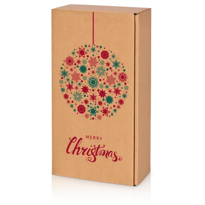 Präsentkarton Natura Weihnachtskugel 2er
