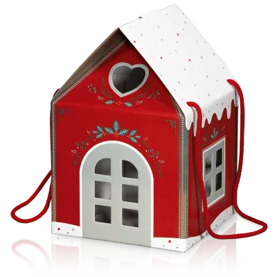 Geschenkbox Häuschen Rot mittel
