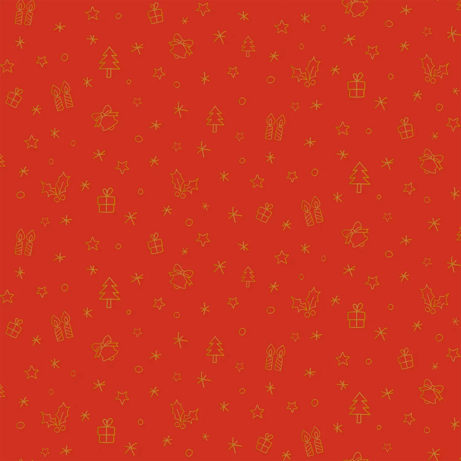 Geschenkpapier Weihnachten Rot/Gold  Kraftpapier
