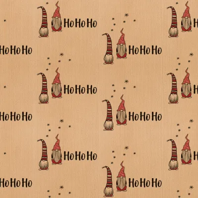 Geschenkpapier Wichtel Kraftpapier braun Geschenkpapier Wichtel Kraftpapier braun