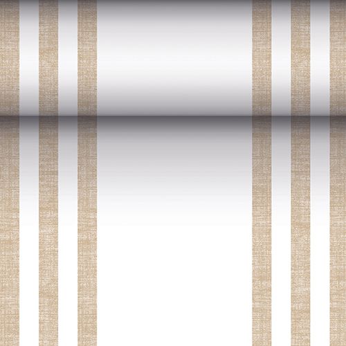 Tischläufer, stoffähnlich, PV-Tissue Mix &quot;ROYAL Collection&quot; 24 m x 40 cm sand &quot;Lines&quot;