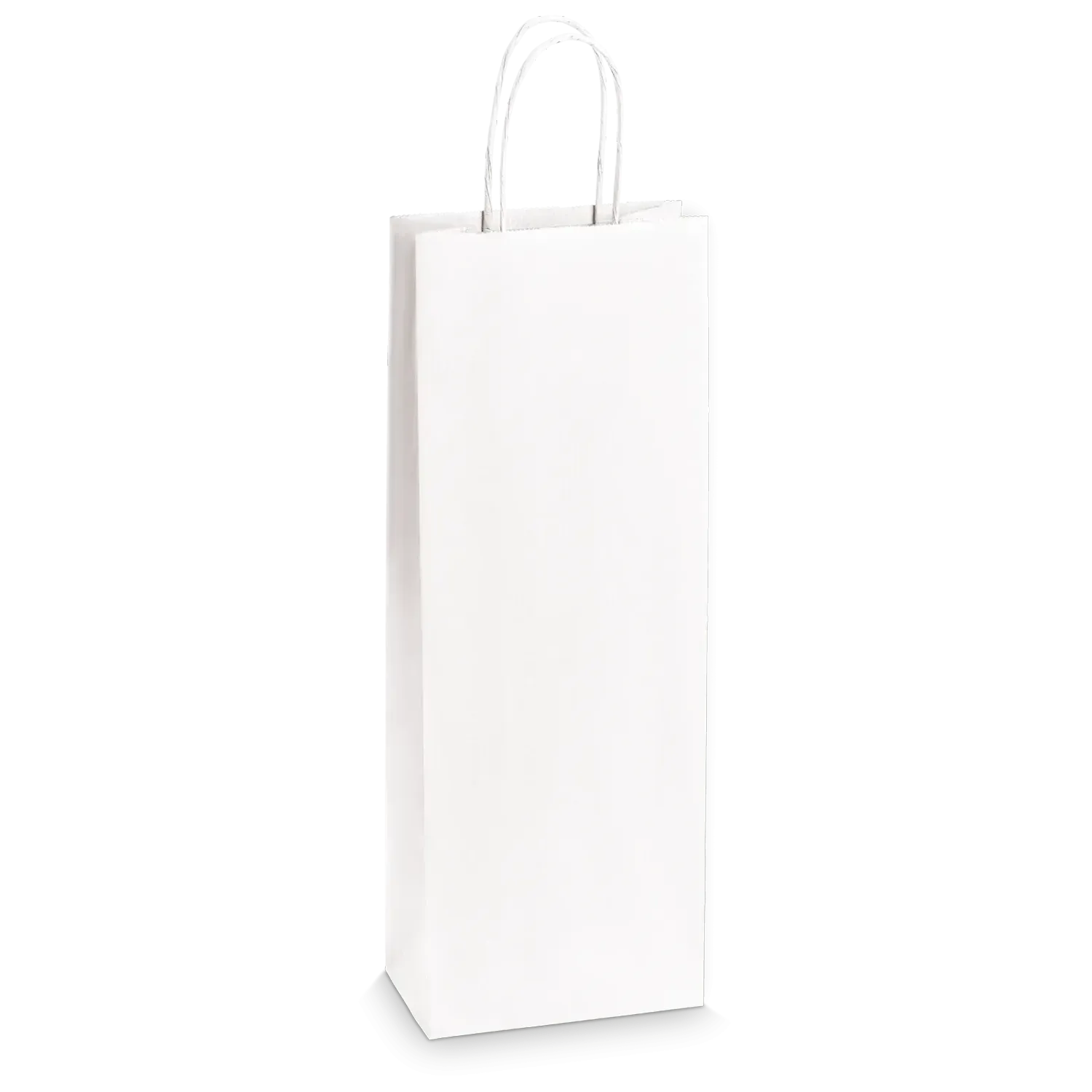 Einkaufstasche Weiß -Bottle-, Kraftpapier