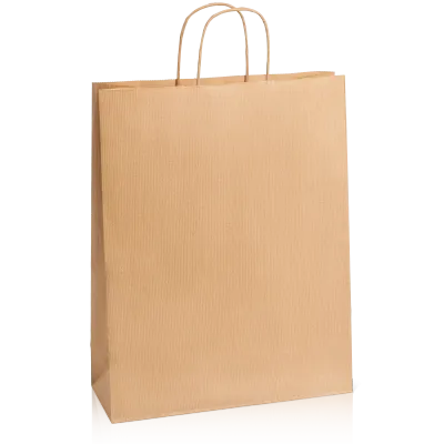 Einkaufstasche Natur -XL-, Kraftpapier gerippt