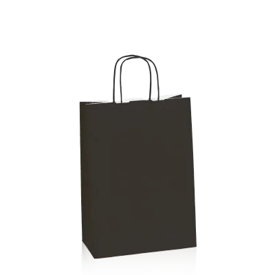 Einkaufstasche Schwarz -M-, Kraftpapier