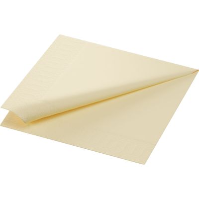 DUNI Tissue Serviette 40 x 40 cm creme 3-lagig hochwertig &amp; Kompostierbar