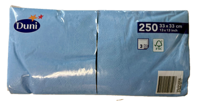 Duni Tissue Serviette mid blue - 33 x 33 cm 1/4 Falz 3-lagig