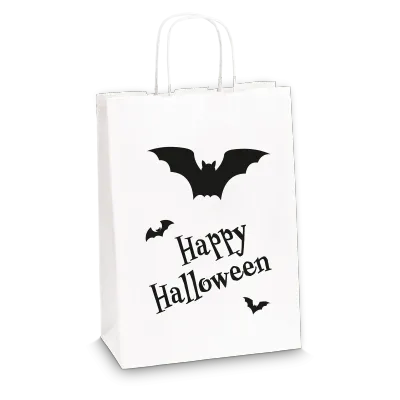 Einkaufstasche "Happy Halloween" -M-, Kraftpapier