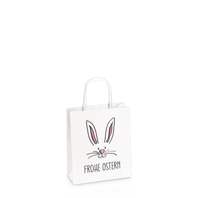 Einkaufstasche "Hasengesicht" -S-, Kraftpapier Einkaufstasche "Hasengesicht" -S-, Kraftpapier