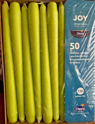 Duni Spitzkerzen Leuchterkerzen Antique Kiwi 100 Stück Duni Spitzkerzen Leuchterkerzen Antique Kiwi 100 Stück