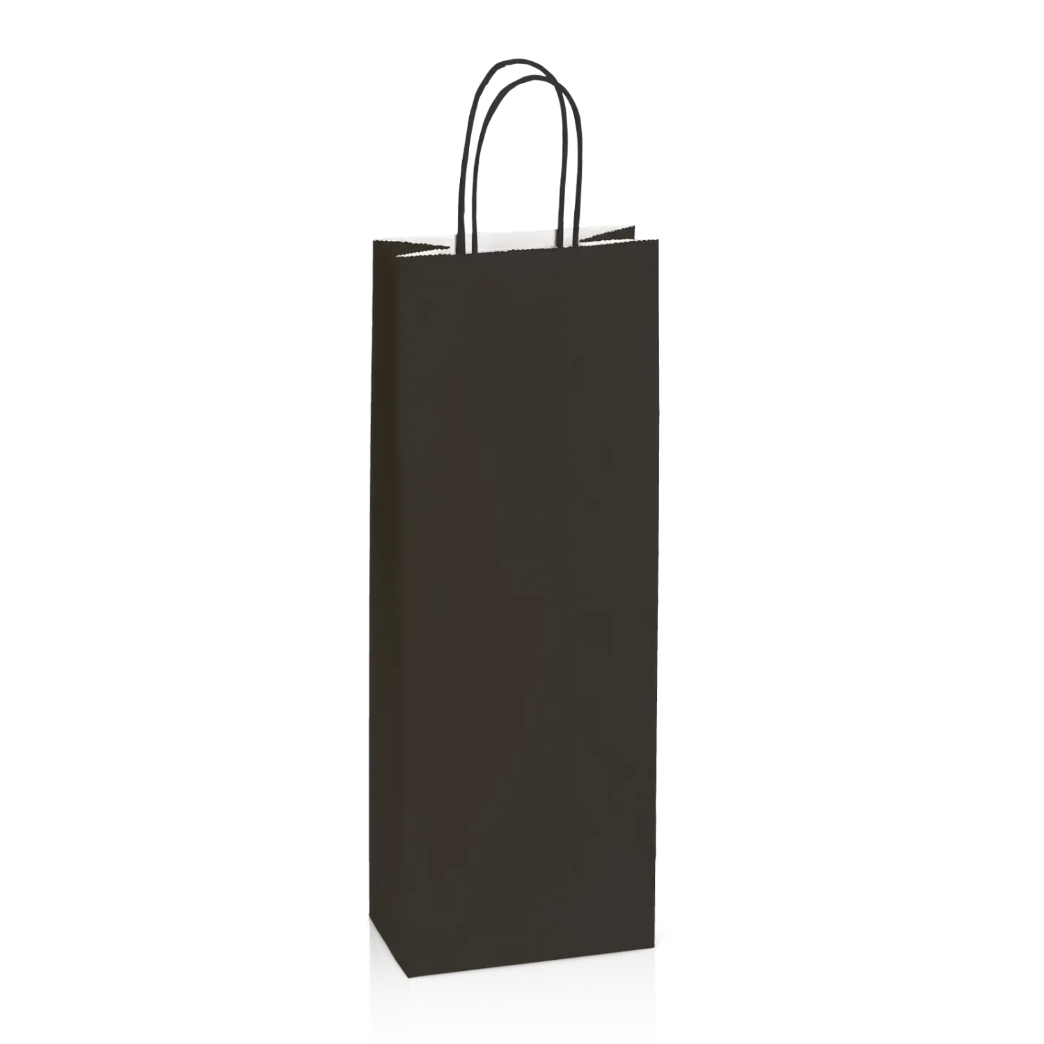 Einkaufstasche Schwarz -Bottle-, Kraftpapier