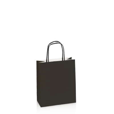 Einkaufstasche Schwarz -S-, Kraftpapier