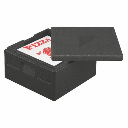 Isolier-Transportbehälter, EPP 41 cm x 41 cm x 24 cm schwarz &quot;Pizza&quot;