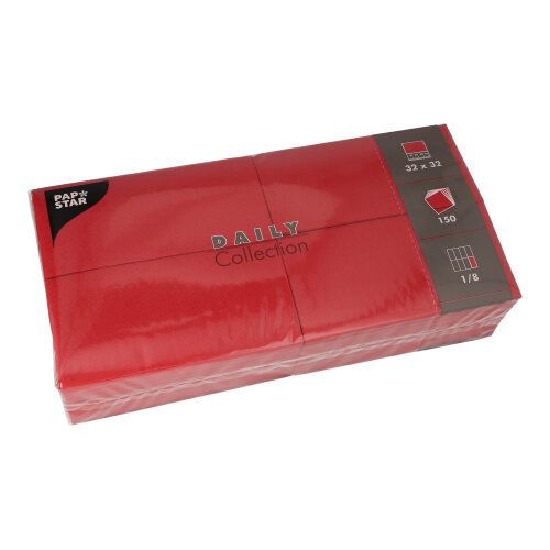 Servietten &quot;DAILY Collection&quot; 1/8-Falz 32×32 cm Bordeaux – Karton (900 St.)