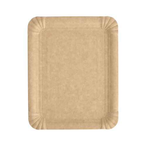 Pappteller 5cm Braun eckig – Karton (500 St.)