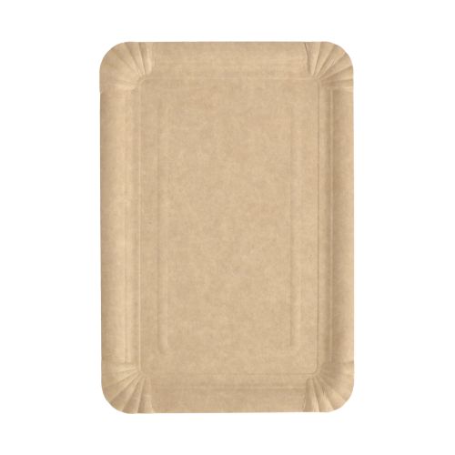 Pappteller 5cm Braun eckig – Karton (500 St.)