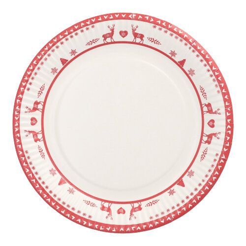 10 Teller, Pappe rund Ø 23 cm &quot;Rennes&quot; – Karton (200 St.)