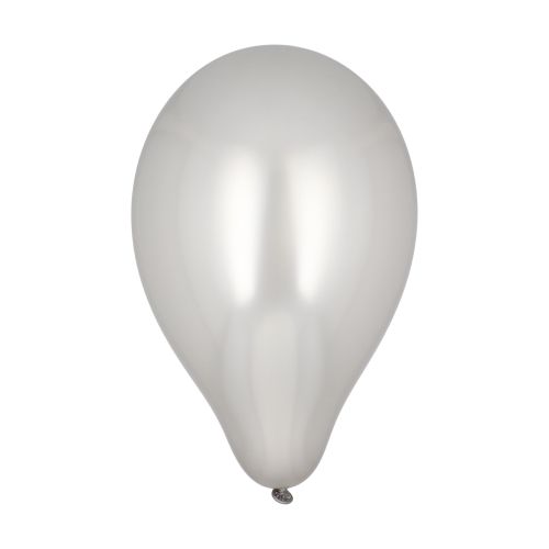 10 Luftballons Ø 25 cm silber – Karton (120 St.)