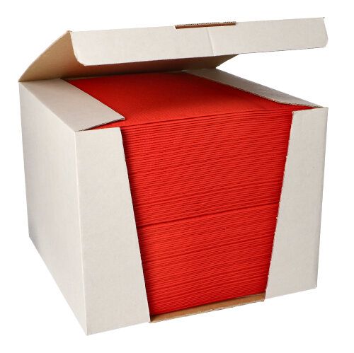 100 Servietten &quot;ROYAL Collection&quot; 1/4-Falz 40 cm x 40 cm rot – Karton (100 St.)