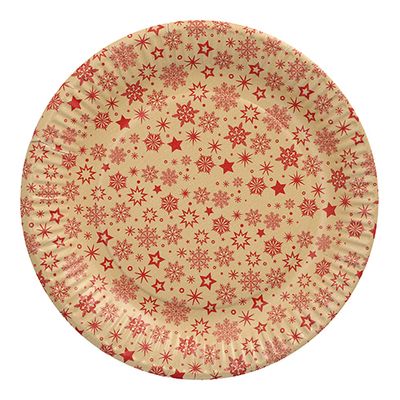 10 Teller, Pappe rund Ø 23 cm "Snöflinga" – Karton (200 St.) 10 Teller, Pappe rund Ø 23 cm "Snöflinga" – Karton (200 St.)