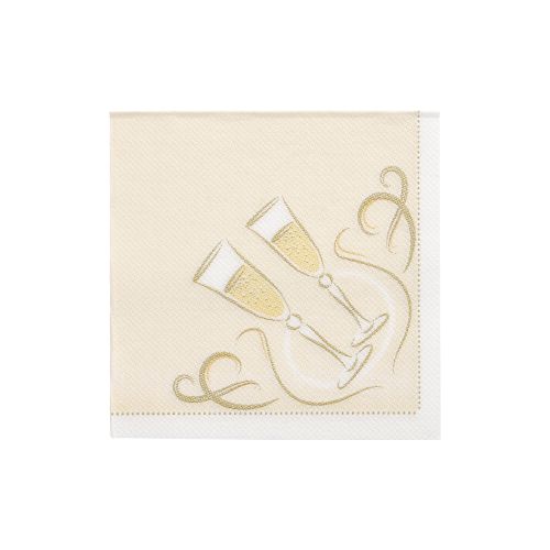 20 Servietten &quot;ROYAL Collection&quot; 1/4-Falz 25 cm x 25 cm gold &quot;Festive Moments&quot; – Karton (280 St.)