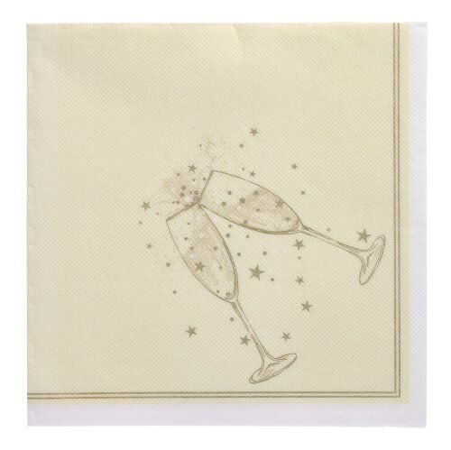 20 Servietten &quot;ROYAL Collection&quot; 1/4-Falz 40 cm x 40 cm gold &quot;Festivity&quot; – Karton (160 St.)