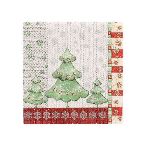 20 Servietten, 3-lagig 1/4-Falz 25 cm x 25 cm &quot;Winter Harmony&quot; – Karton (280 St.)