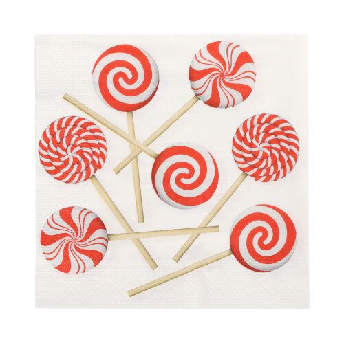 20 Servietten, 3-lagig 1/4-Falz 33 cm x 33 cm &quot;Sweets&quot; – Karton (300 St.)