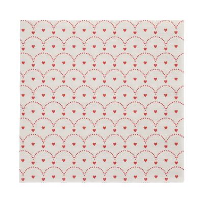 20 Servietten, 3-lagig 1/4-Falz 33 cm x 33 cm "Hjärtan" – Karton (300 St.) 20 Servietten, 3-lagig 1/4-Falz 33 cm x 33 cm "Hjärtan" – Karton (300 St.)
