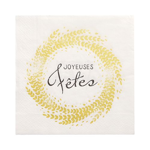 20 Servietten, 3-lagig 1/4-Falz 33 cm x 33 cm &quot;Spirale de Fete&quot; – Karton (300 St.)