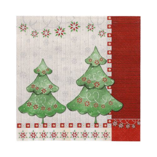 20 Servietten, 3-lagig 1/4-Falz 33 cm x 33 cm &quot;Winter Harmony&quot; – Karton (300 St.)