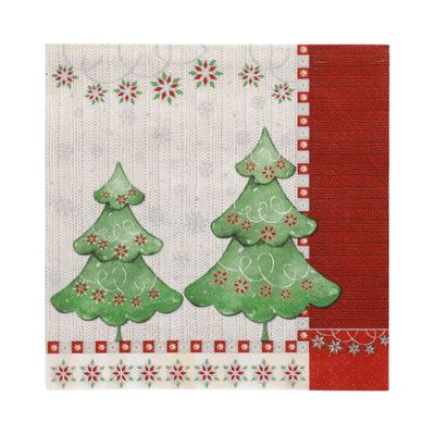 20 Servietten, 3-lagig 1/4-Falz 33 cm x 33 cm "Winter Harmony" – Karton (300 St.)