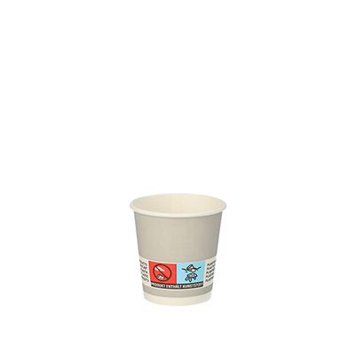20 Trinkbecher, Pappe 5 cl Ø 5 cm · 5 cm silber &quot;Shot&quot; – Karton (400 St.)