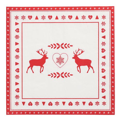 20 Servietten, 3-lagig 1/4-Falz 40 cm x 40 cm &quot;Rennes&quot; – Karton (300 St.)