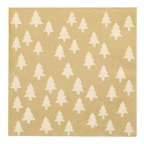 20 Servietten, 3-lagig 1/4-Falz 40 cm x 40 cm &quot;Mini Sapins&quot; – Karton (300 St.)
