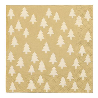 20 Servietten, 3-lagig 1/4-Falz 40 cm x 40 cm "Mini Sapins" – Karton (300 St.)
