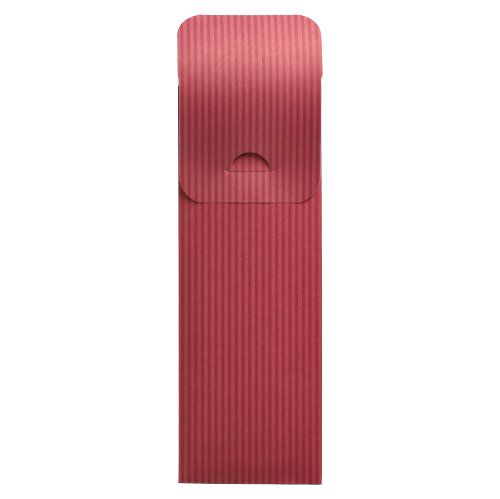 500 Bestecktaschen 23,5 cm x 7,3 cm bordeaux &quot;Lines&quot; inkl. weißer Serviette 40 x 40 cm 2-lag. – Karton (500 St.)