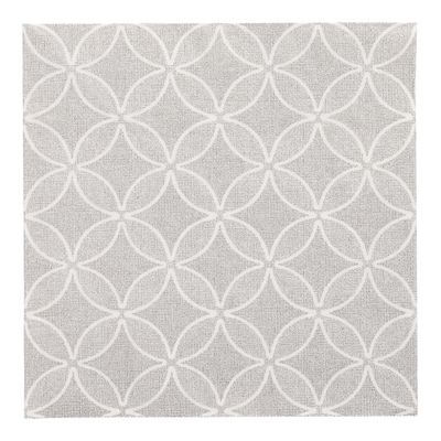 20 Servietten "ROYAL Collection" 1/4-Falz 40 cm x 40 cm grau "Circle Flowers" – Karton (160 St.)