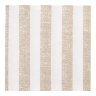 20 Servietten &quot;ROYAL Collection&quot; 1/4-Falz 40 cm x 40 cm sand &quot;Lines&quot; – Karton (160 St.)
