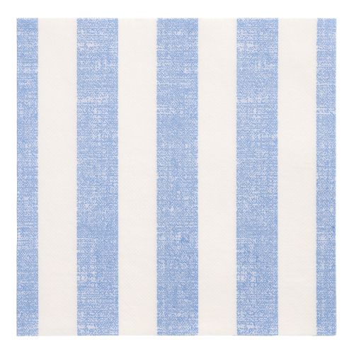 20 Servietten &quot;ROYAL Collection&quot; 1/4-Falz 40 cm x 40 cm blau &quot;Lines&quot; – Karton (160 St.)