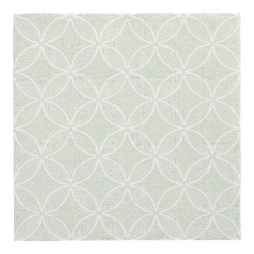 20 Servietten &quot;ROYAL Collection&quot; 1/4-Falz 40 cm x 40 cm jadegrün &quot;Circle Flowers&quot; – Karton (160 St.)