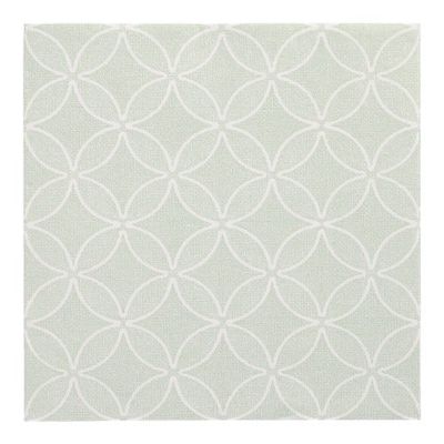 20 Servietten &quot;ROYAL Collection&quot; 1/4-Falz 40 cm x 40 cm jadegrün &quot;Circle Flowers&quot; – Karton (160 St.)