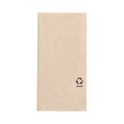 250 Servietten, 2-lagig 1/8-Falz 33 cm x 33 cm natur aus recyceltem Papier – Karton (2000 St.)