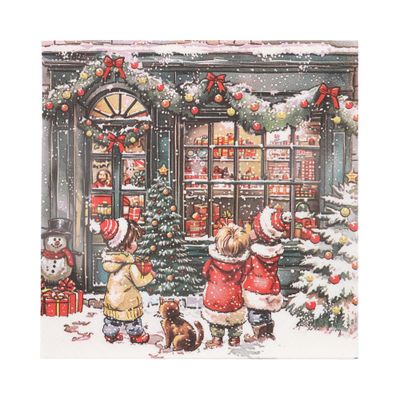 20 Servietten, 3-lagig 1/4-Falz 33 cm x 33 cm &quot;It looks like Christmas&quot; – Karton (300 St.)